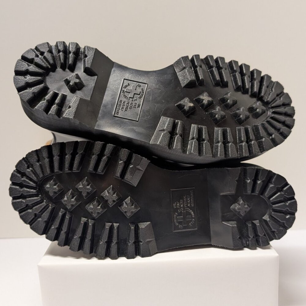 Dr. Martens V Jadon II Mono Vegan Platform Combat Moto Boots in Black-Felix Rub - Picture 13 of 16